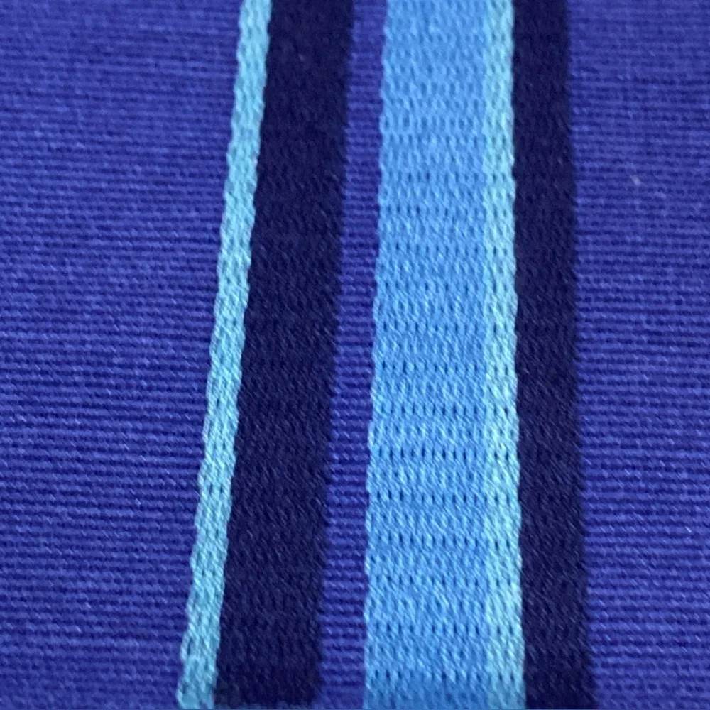 Crate & Barrel Socorro Blue Placemats Set Of 4 Stripes Striped